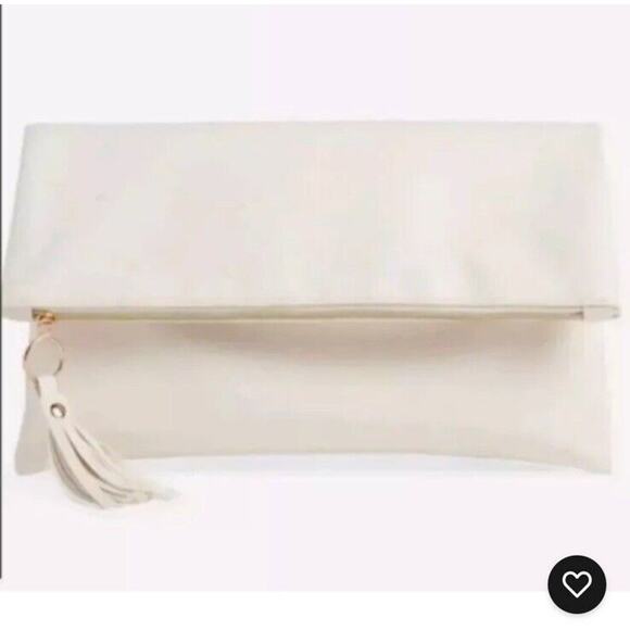 Rachel Miriam Winter White Clutch Purse Sealed Package Minimalist Bridal Party - Picture 2 of 7